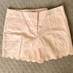 Ann Taylor Factory Embroidered Scallop Shorts